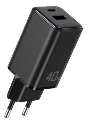 40W 欧规双口快充头